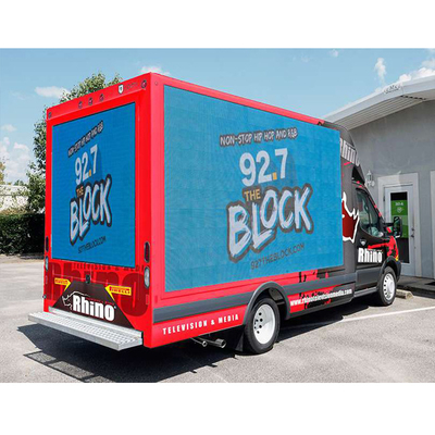 High Refresh Frequency Mobile Truck LED Display mit 5000-8000 Nits Helligkeit und auf dem Lkw montierte Installation