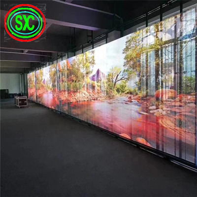 6.2kg Schrankeigensatz Transparenter LED-Bildschirm mit SMD2121 Led-Typ und Fahrmethode