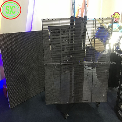 Fahrmethode Durchsichtiges LED-Display Aluminium-Schrankmaterial für Innenwerbung
