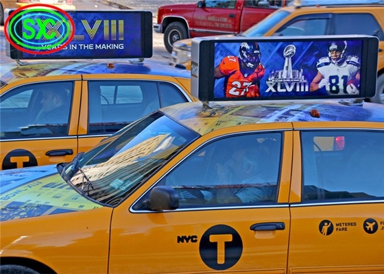 Fabrik Großhandel Fahrzeug Hinterglas Transparentes LED-Bildschirm Vollfarbe Taxi Digital Signage Auto Transparentes LED-Bildschirm