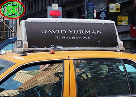 Outdoor Full Color P5 Led Display Autodach Werbezeichen Doppelseitiges Taxi-Top