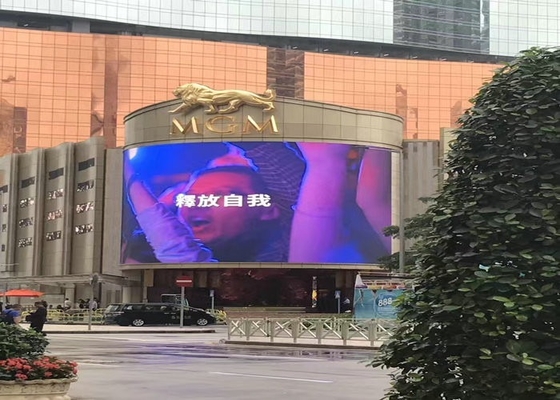 Außengebäude Straße Billboard Videowand montiert P10 Große LED Werbebildschirm