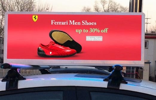 P3 Outdoor Taxi Top LED-Bildschirm Auto Dach LED-Bildschirm für Werbung Digital Signage und Displays