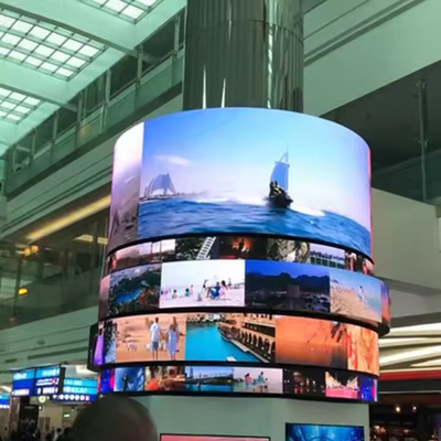P3.91 360° Outdoor Vollfarbkolumne Kugel LED-Display Bildschirm Gebäude-Bildschirm