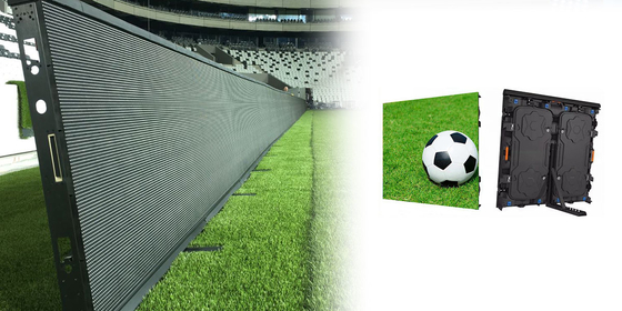 Hohe Helligkeit ≥6500cd/m2 Stadium-LED-Display mit 60 Hz Bildrate und IP65-Klasse