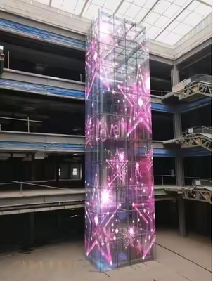 Hochwertiges P6 hochauflösendes, flexibles, transparentes LED-Display für den Innenbereich