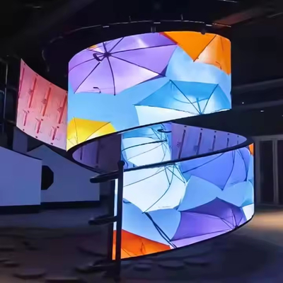 Außen 360-Grad-Zylinder-LED-Display Spalte Kurve Bildschirm Werbeplakette