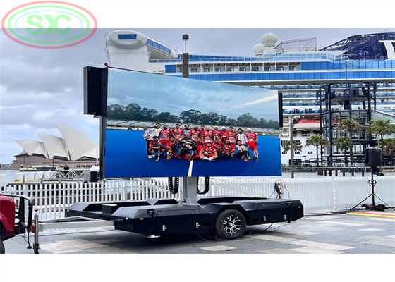 Multimedia-Steuerungssystem und hohe Helligkeit P6 Auto-LED-Schildschirm für auffällige Werbung
