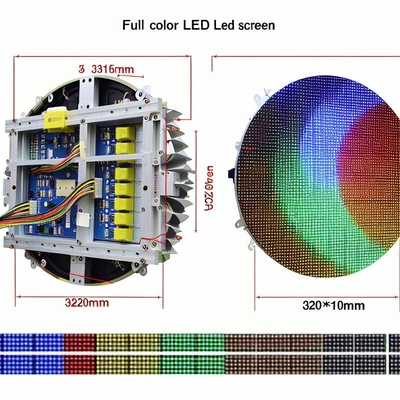 DC5V Spannungssphären-LED-Bildschirm mit 320*160mm Modulgröße und Epistar-LED-Chip