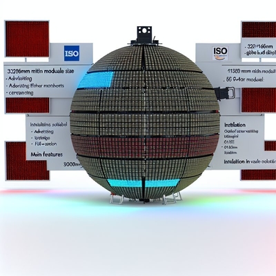 320*160mm Modulgröße Globus-LED-Anzeige mit ISO-Zertifizierung