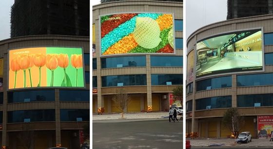 Wasserdichtes IP65 Outdoor-Vollfarb-LED-Display mit einer Punktdichte von 250.000 Punkten/qm und einer Modulgröße von 250*250mm