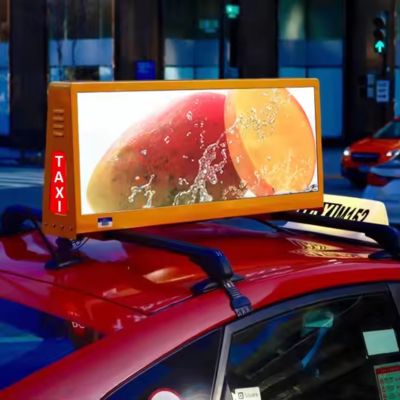 P6 HD Vollfarbige LED-Autodachschilder IP65 wasserdicht