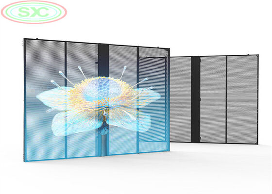 Transparentes RGB-LED-Display, das schlankes Design und hohe Helligkeit für eine effektive Werbung für moderne Glasarchitektur kombiniert