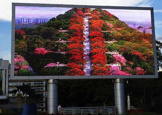 Wasserdichte Große LED-Werbetafel P6 Feste Rahmen Straßenwerbewand Bildschirm