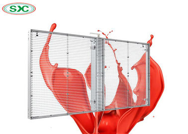 2000cd/m2 Helligkeit Transparenter LED-Bildschirm, Farbwerbung LED-Werbetafeln
