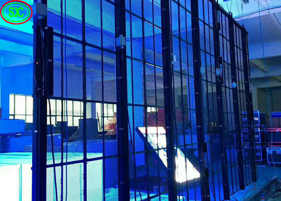 Guter Preis Transparenter LED Innenschirm-hohe Transparenz-Glasanzeige 1R1G1B für Schaukasten Online