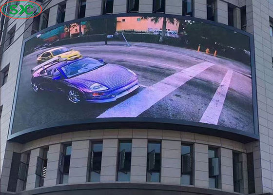 Guter Preis P6 feste farbenreiche LED-Anzeigen-Werbung im Freien kurvte Helligkeit 6000cd/m2 Online