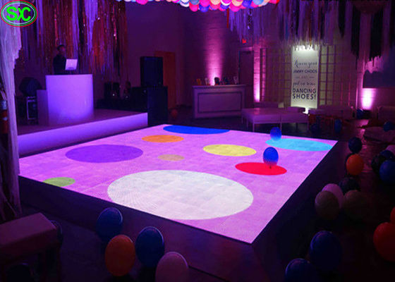 Guter Preis Wasserdichtes wechselwirkendes Anzeige P4.81 LED Dance Floor DC 15V Druckguss-Aluminium Online