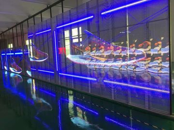 Hoher Helligkeitsgrad Transparenter LED-Bildschirm Vollfarb-Werbetafel SMD2121