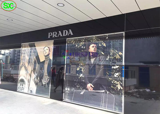 Hochhelles transparentes LED-Panel, Vollfarb-Beschilderung SMD2121 LED-Transparentanzeige