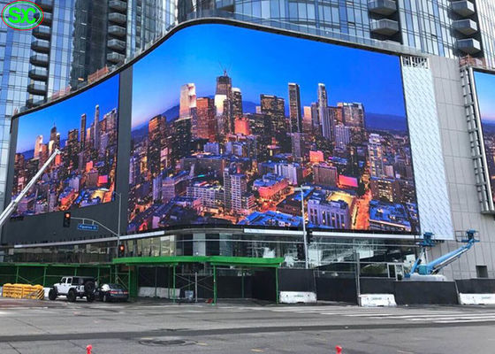 Guter Preis Der im Freien täfelt größter geführter Schirm SMD LED Nissen Schirmes P6 P10 hohen Werbung Online