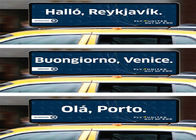 Taxi-oberstes farbenreiches Auto geführte Zeichen-Werbung- im Freienschirme IP65 P4 1/16 Scan