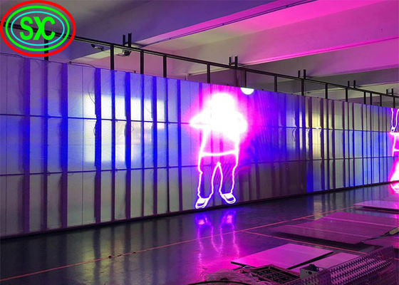 Full Color HD Flexible 4000cd/qm Transparent Led Panel transparenter Led-Bildschirm