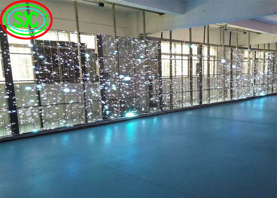Guter Preis Werbeanzeige Epistar Chip Transparent Led Vorhang Bildschirm transparenter LED-Bildschirm transparentes Glas LED-Display Online