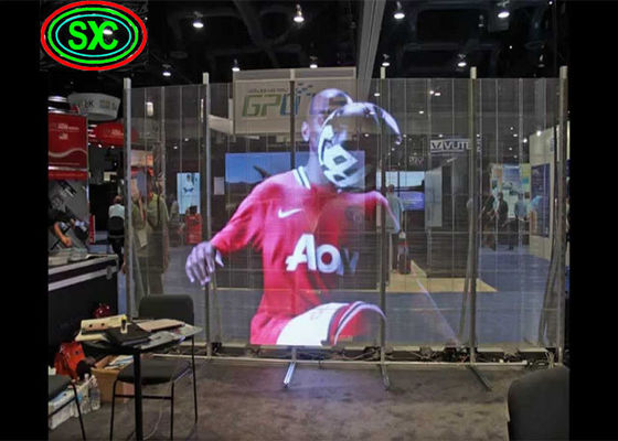 P3.91-7.82 Vollfarbige transparente LED-Anzeige 1000x1000mm Glas-Display