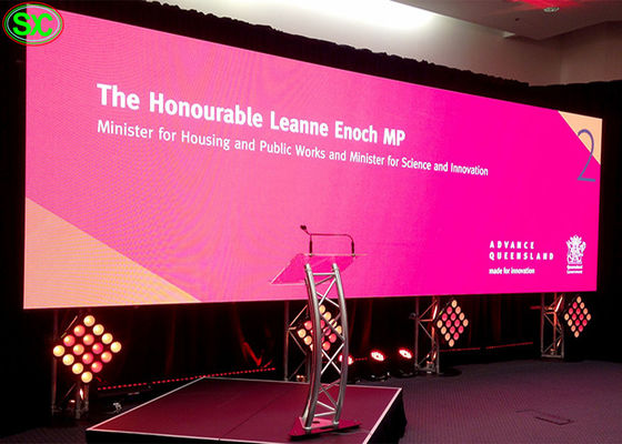 Stadiums-Ereignisse HUSTEN farbenreiche Digital geführte Innenwand Anzeige P1.6 2500cd/㎡ Fernsehaus