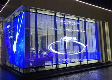 Werbung für Einkaufszentren P3.91-7.82 Transparente LED-Anzeige für Glaswandbildschirm Digitale LED-Anzeige Verwendung auf Wndow