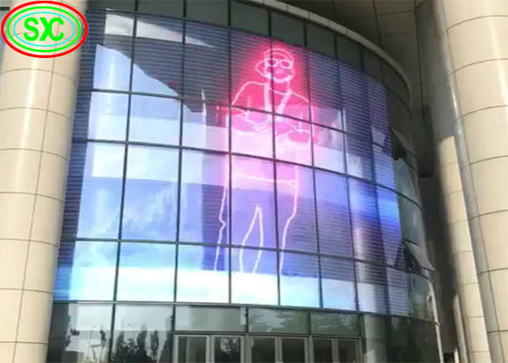 P3.91-7.82 Vollfarbige transparente LED-Anzeige 1000x1000mm Glas-Display