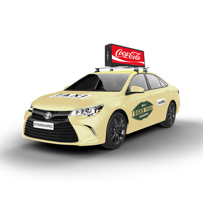 Guter Preis P5 Vollfarbige doppelseitige Taxi-Dach-LED-Anzeige IP65 wasserdicht Online