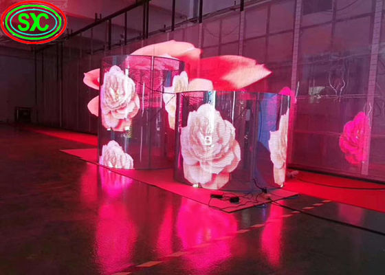 Guter Preis Innen-Außenbereich P3.91-P7.82 Transparenter Vollfarb-LED-Bildschirm 500x1000mm 6000cd/M2 Online