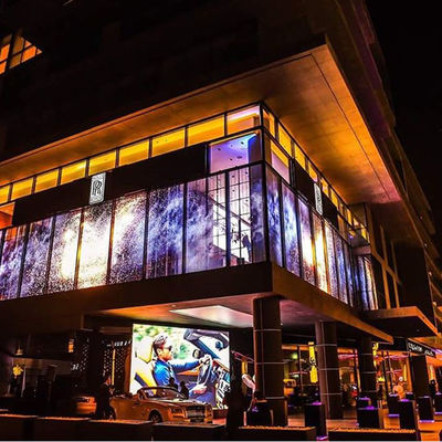 P3.91-7.82 Transparente LED-Glaswandanzeige 5000 cd/m² 160° Betrachtungswinkel