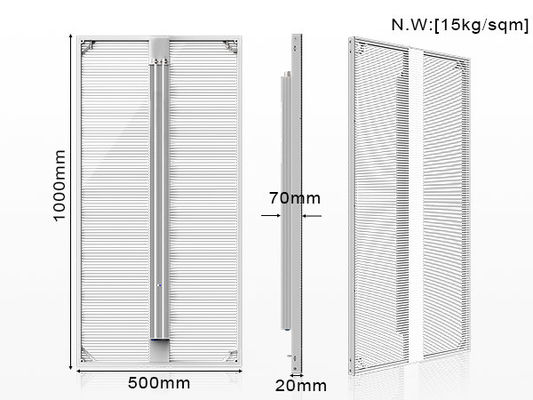 Innenraum P3.9-7.8 Vollfarbiger transparenter LED-Display-Bildschirm Smd gekrümmter LED-Video-Wandglas Led-Bildschirm für Schaufenster