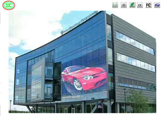 Einkaufszentrum Outdoor Vollfarbe Wasserdicht P3.91-7.82 Mesh Transparent LED-Bildschirm
