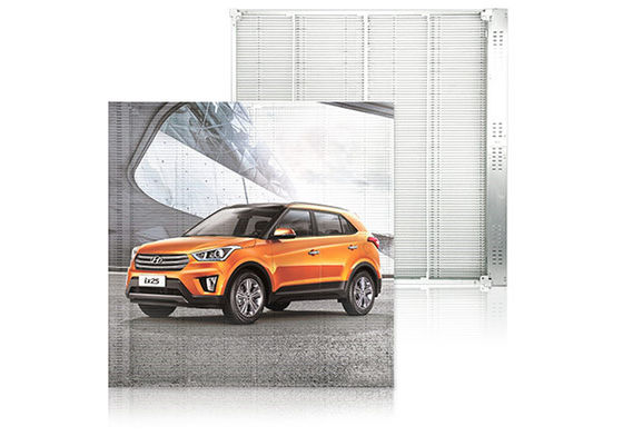 Commercial Glass Mesh Transparent LED-Bildschirm P3.91-7.82 in voller Farbe