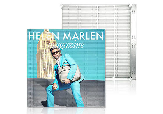 Hochhelligkeits-Transparente LED-Bildschirm-Werbetafel Epistar-Chip 3 Jahre Garantie LED-Transparentanzeige