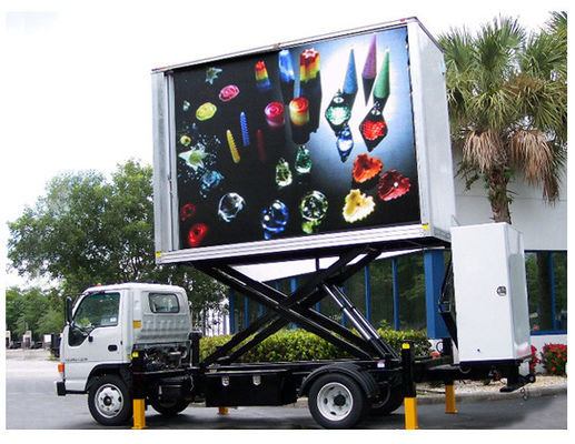Outdoor HD Full-Colour Video Lastwagen Montierte Led-Bildschirme Multimedia Werbung P10