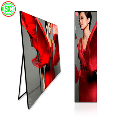 Innenraum Vollfarbe P2.5 hohe Breite 2500cd/m2 Boden stehende LED-Posterbildschirme