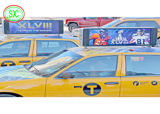 Wasserdichtes Auto-LED-Signal-Display im Außenbereich Vollfarben-Taxi-Dachbildschirm doppelseitig
