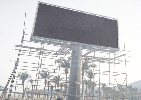 Stadion Highway Werbung Hohe Helligkeit Outdoor Vollfarbe P10 LED Video Wandplatte mit Spalte