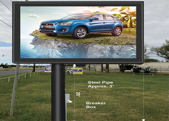 P10 Outdoor LED Werbebildschirm 10mm Pixelabstand IP65 Wasserdicht hohe Helligkeit