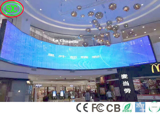Indoor 1100cd/M2 P3.91 LED-Bildschirm mit geschwungener Bühne 240W/M2 Led-Bühnen-Hintergrundbildschirm