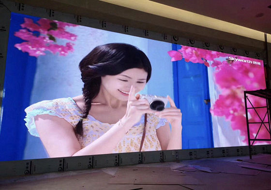 Hochhelligkeit HD-Videofunktion P3.91 LED-Display-Bildschirm für Bühnenhintergrundvermietung