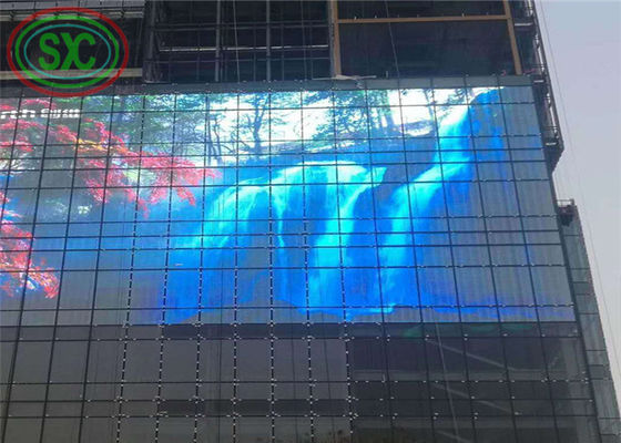Weite Sichtwinkel Transparent Vollfarb-LED-Gitterbildschirm Drei Jahre Garantie