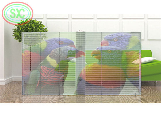 Weite Sichtwinkel Transparent Vollfarb-LED-Gitterbildschirm Drei Jahre Garantie