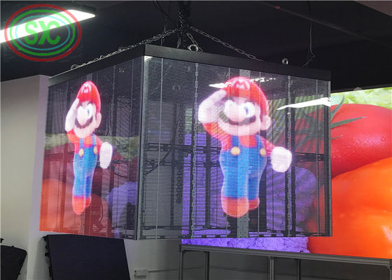 Weite Sichtwinkel Transparent Vollfarb-LED-Gitterbildschirm Drei Jahre Garantie