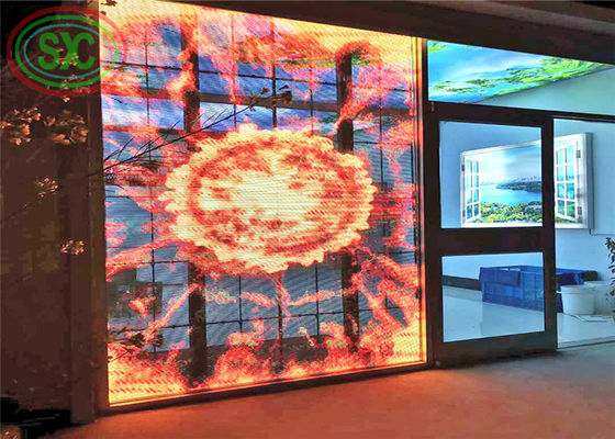 Lichtgewicht Aluminiumrahmen SMD1921 Transparent LED Bildschirm transparente LED Vorhang Anzeige